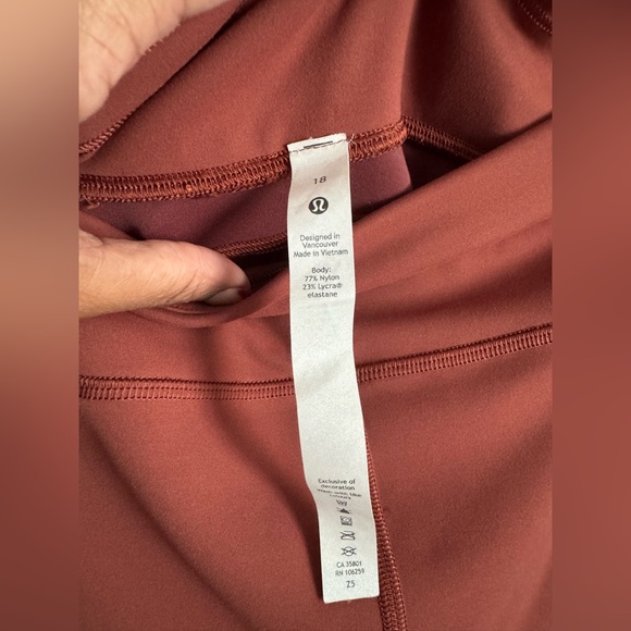 LULULEMON WUNDER UNDER HR Leggings SZ 18 rustic coral Like new condition - Picture 4 of 6